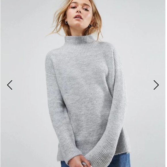 ASOS Sweaters - ASOS Chunky Sweater With Turtleneck In Fluffy Yarn